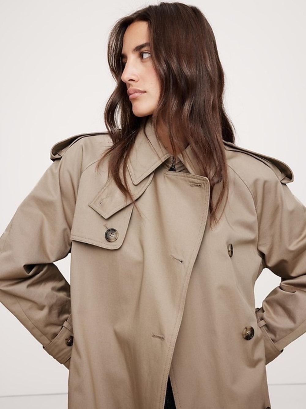 🤎 Banana Republic Classic Khaki Trench Coat – Size XL 🤎
